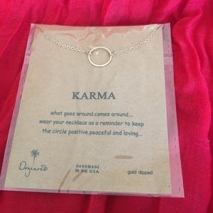 Karma charm necklace
